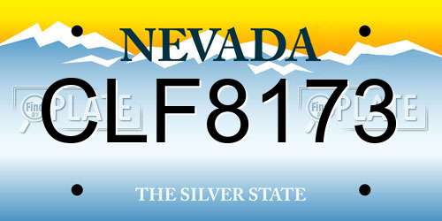 CLF8173 Nevada License Plate