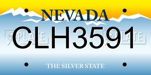 CLH3591 Nevada License Plate