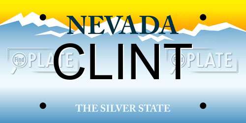 CLINT Nevada License Plate