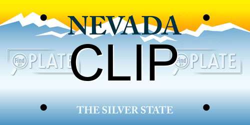 CLIP Nevada License Plate