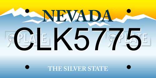 CLK5775 Nevada License Plate