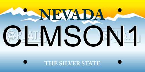 CLMSON1 Nevada License Plate