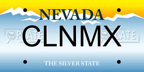 CLNMX Nevada License Plate