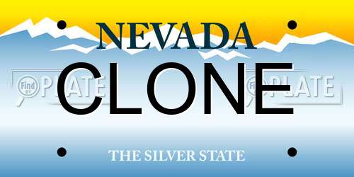 CLONE Nevada License Plate