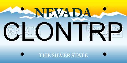 CLONTRP Nevada License Plate
