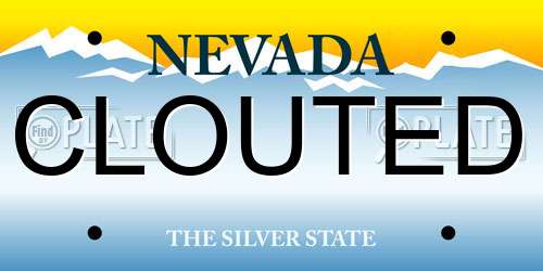 CLOUTED Nevada License Plate