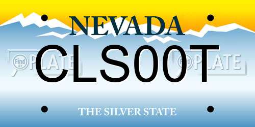 CLS00T Nevada License Plate