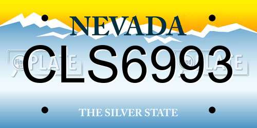 CLS6993 Nevada License Plate