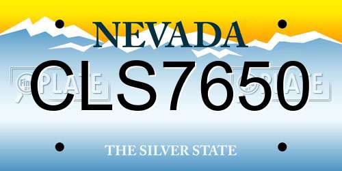 CLS7650 Nevada License Plate