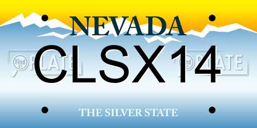 CLSX14 Nevada License Plate