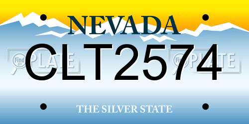 CLT2574 Nevada License Plate