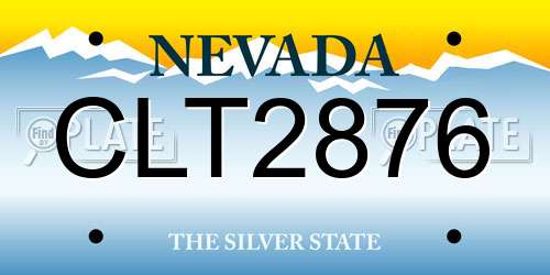 CLT2876 Nevada License Plate