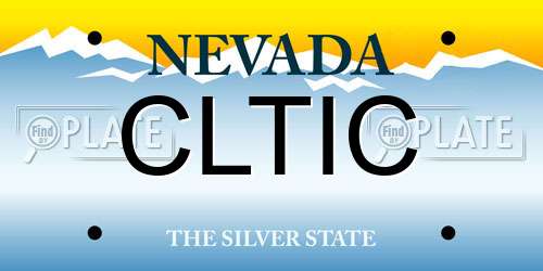 CLTIC Nevada License Plate
