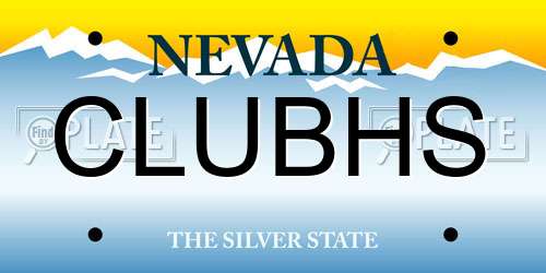 CLUBHS Nevada License Plate