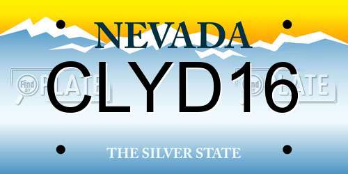 CLYD16 Nevada License Plate