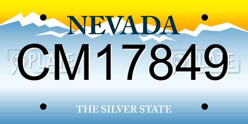 CM17849 Nevada License Plate
