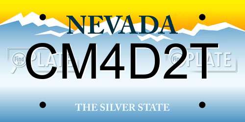 CM4D2T Nevada License Plate