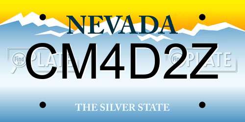 CM4D2Z Nevada License Plate