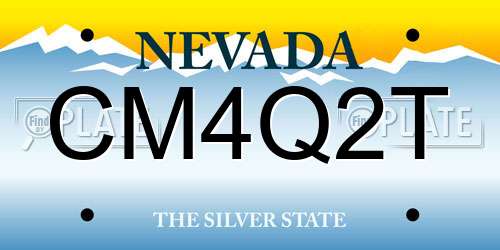 CM4Q2T Nevada License Plate