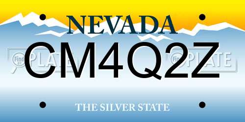 CM4Q2Z Nevada License Plate