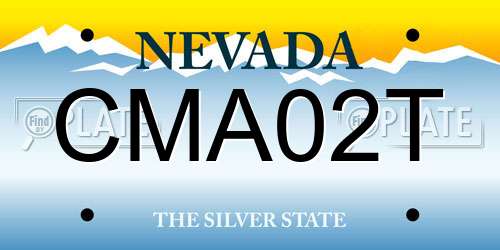 CMA02T Nevada License Plate