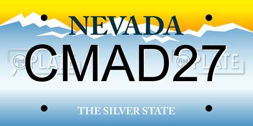 CMAD27 Nevada License Plate