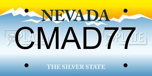 CMAD77 Nevada License Plate
