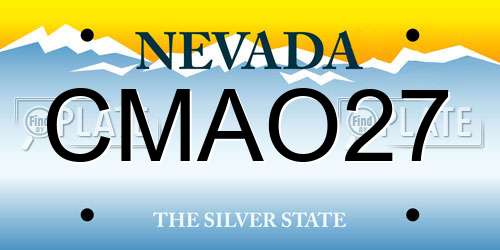 CMAO27 Nevada License Plate