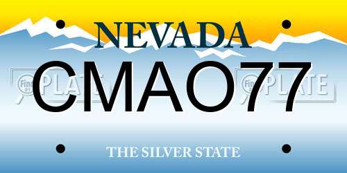 CMAO77 Nevada License Plate