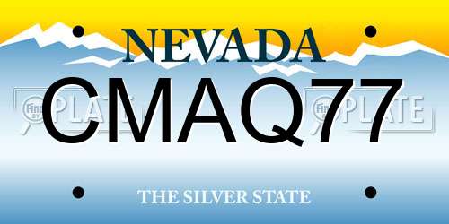 CMAQ77 Nevada License Plate