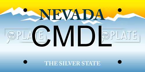 CMDL Nevada License Plate