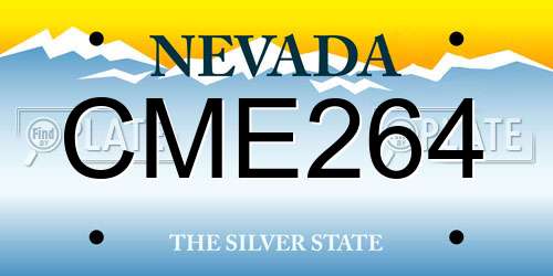 CME264 Nevada License Plate