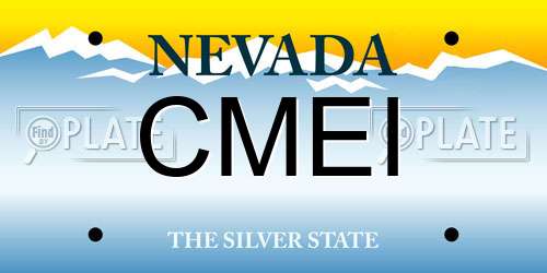CMEI Nevada License Plate