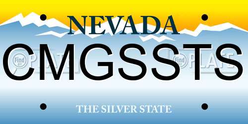 CMGSSTS Nevada License Plate