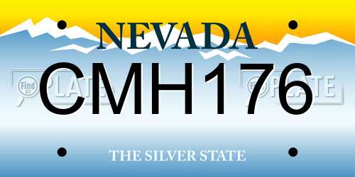 CMH176 Nevada License Plate