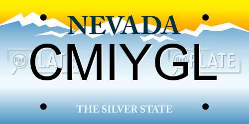 CMIYGL Nevada License Plate