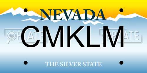 CMKLM Nevada License Plate