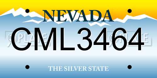 CML3464 Nevada License Plate