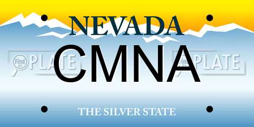CMNA Nevada License Plate