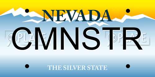 CMNSTR Nevada License Plate