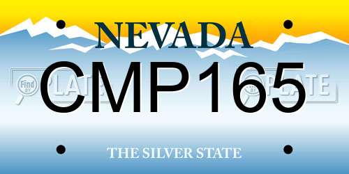 CMP165 Nevada License Plate