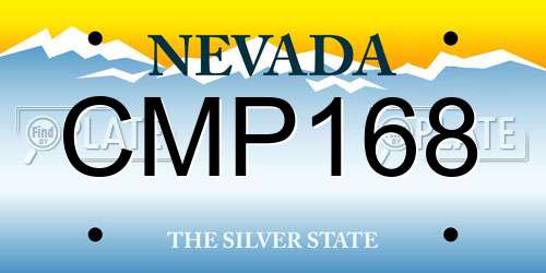 CMP168 Nevada License Plate