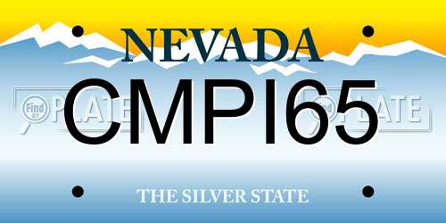 CMPI65 Nevada License Plate