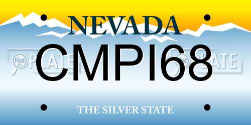 CMPI68 Nevada License Plate