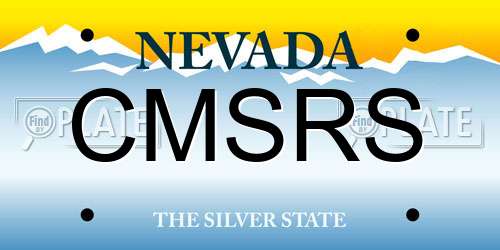 CMSRS Nevada License Plate