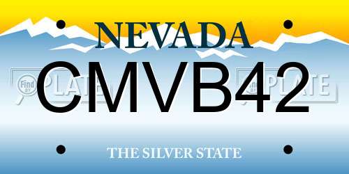 CMVB42 Nevada License Plate