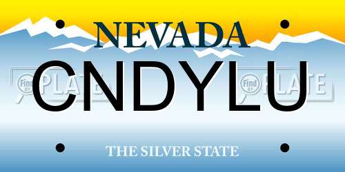 CNDYLU Nevada License Plate
