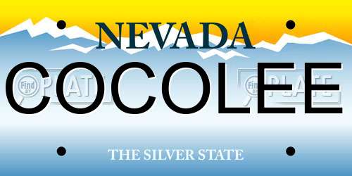 COCOLEE Nevada License Plate