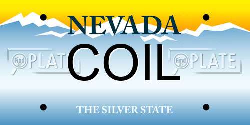 COIL Nevada License Plate