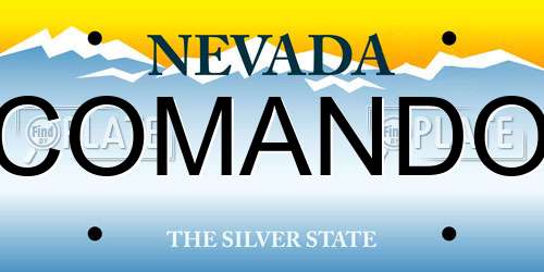 COMANDO Nevada License Plate
